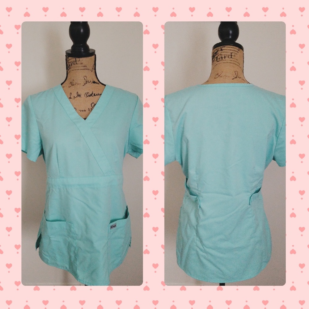 Turquoise Scrub Top